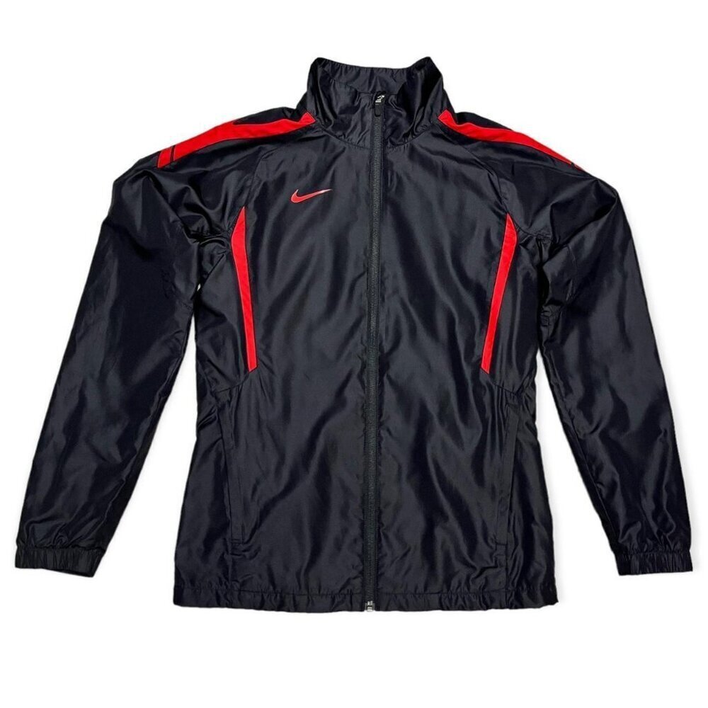 Nike Lightweight Swoosh Red & Black Running Jacket - Womens Small